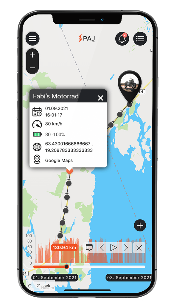 Moto Route tracking