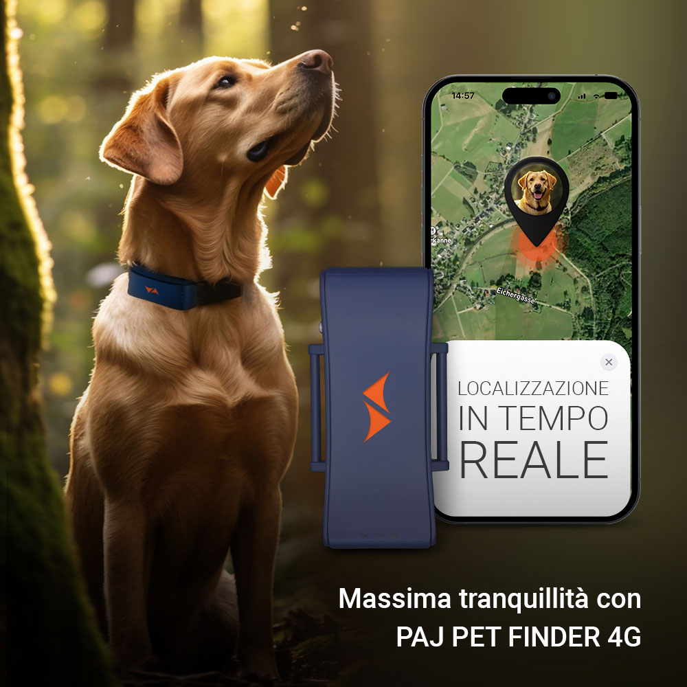 Image of "Localizzatori GPS per Cani – PAJ PET Finder 4G Blu – Leggero, Impermeabile, per Qualsiasi Collare. Localizzazione Tempo Reale, Avvisi di Fuga"055